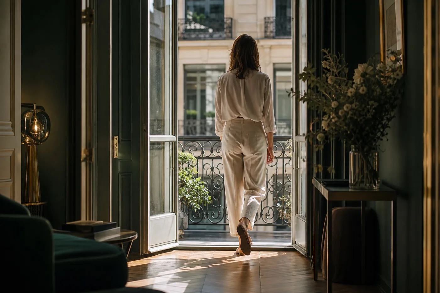 Personne avançant vers une ouverture lumineuse, illustrant le fait de prendre sa place
